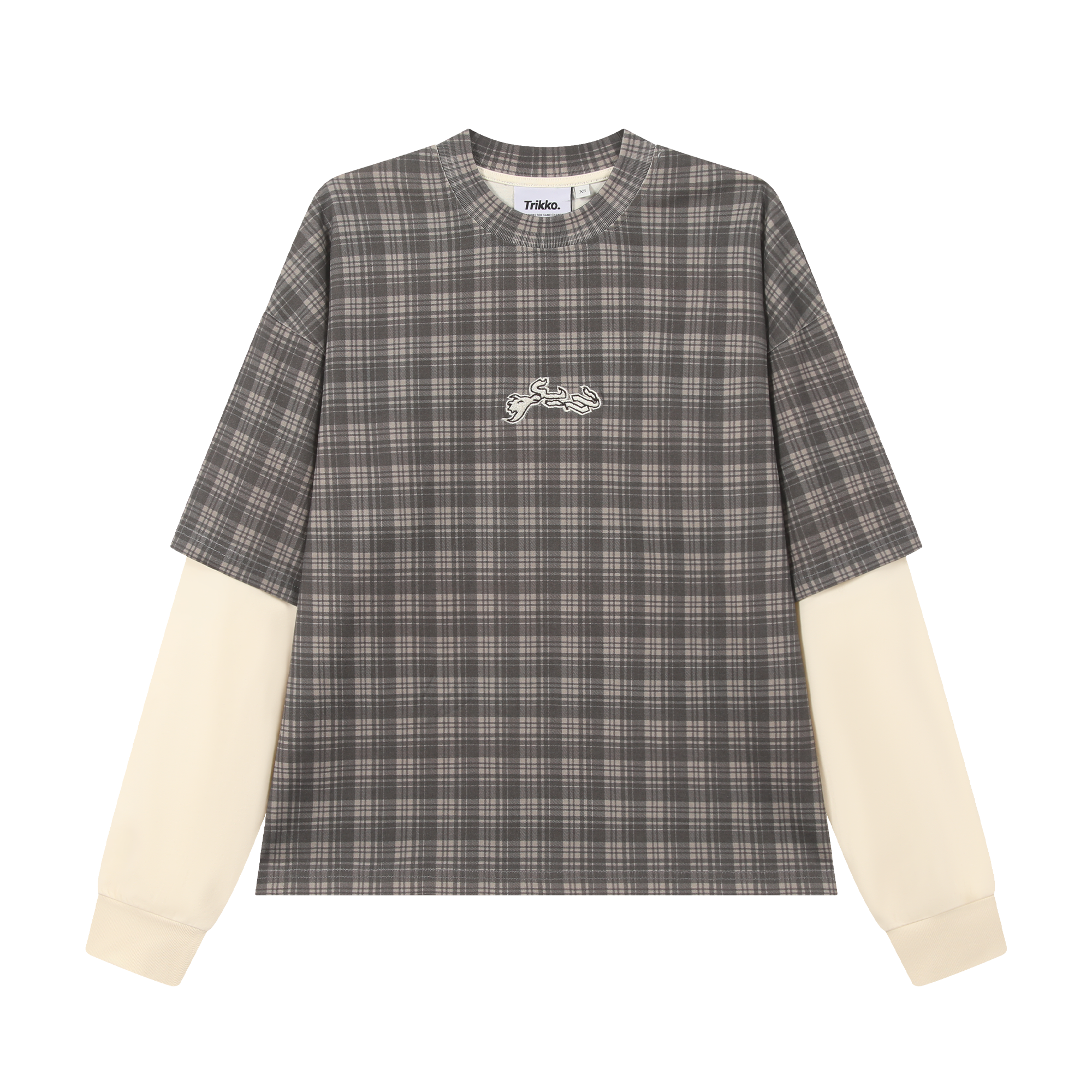 ASH PLAID 2 LAYER LS