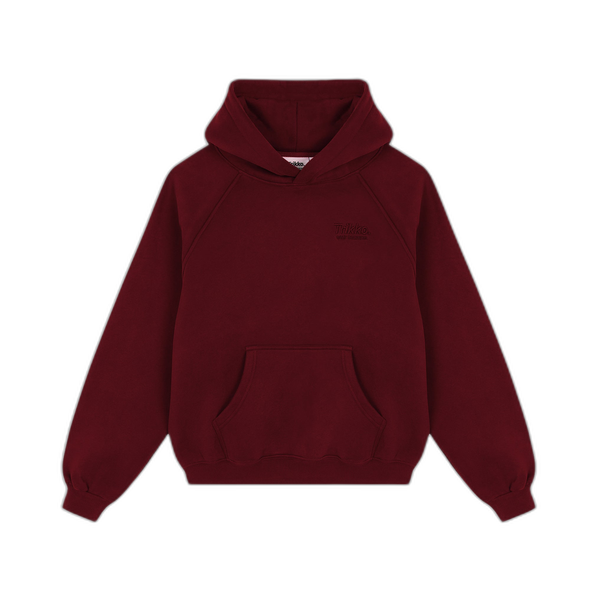 Burgundy Core Hoodie (transparent bg)